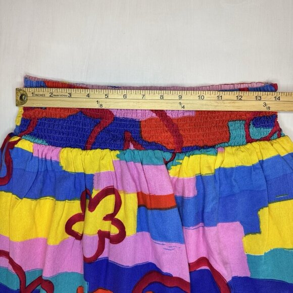 Buddy Love Skirt Skort Large Multicolor Colorful Pop Artsy Statement Salsa - Picture 5 of 11